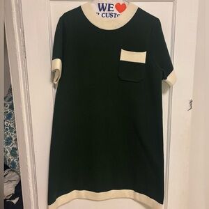 Tuckernuck Green and Cream Short Sleeve Knit Dress
